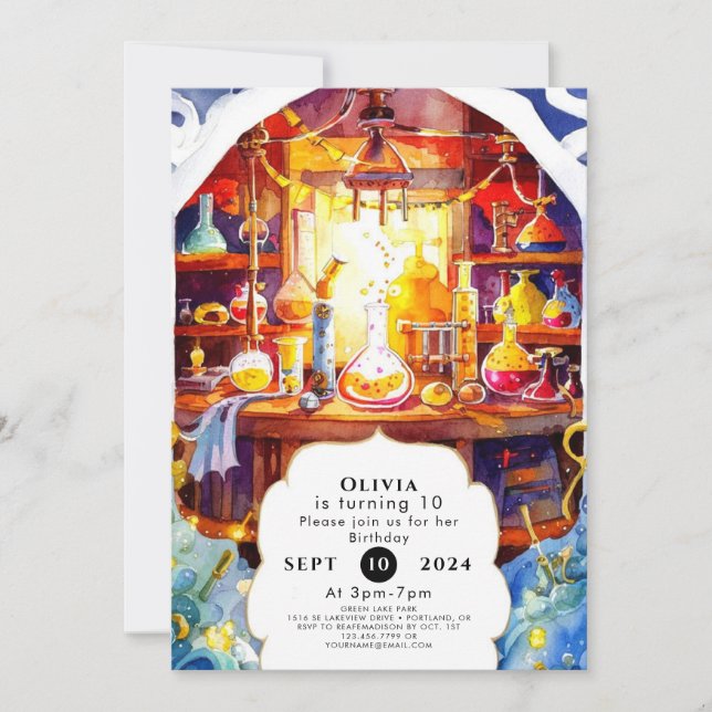 Convite Aniversário do mago Boho Lab (Frente)