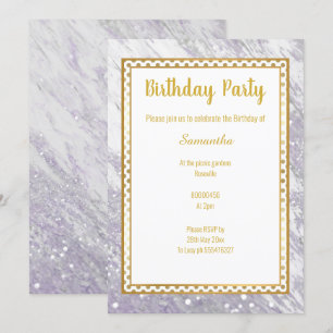 CONVITE ANIVERSÁRIO DO MARBLE DOURADO LILAC SPOT