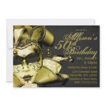 Aniversário do Mascarada de ouro escovado