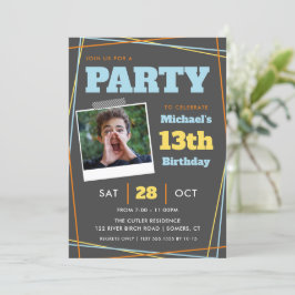 Convite Aniversário do Menino, 13 ou Qualquer Idade, Foto 