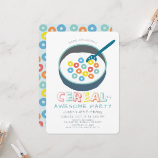 Convite Aniversário do Menino de Cereal Incrível Azul