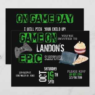 Convite Aniversário do Menino Jogador Sonhador Adolescente