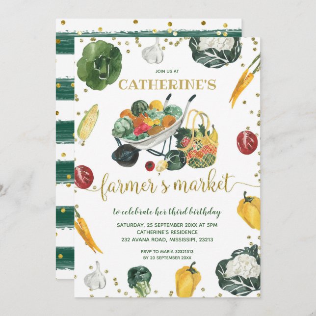 Convite Aniversário do Mercado de Agricultores (Frente/Verso)