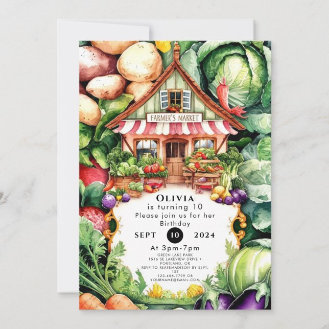 Convite Aniversário do Mercado de Agricultores Cultivados  (Frente)