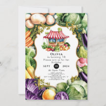 Aniversário do Mercado de Veggies Simples