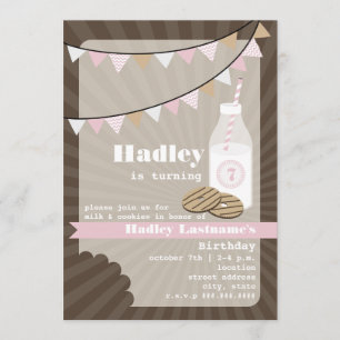 Convite Aniversário do Milk & Cookies - Fudge Strike & Pi