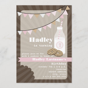 Convite Aniversário do Milk & Cookies - Fudge Strike & Pin