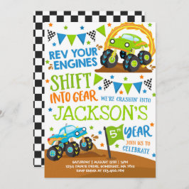 Convite Aniversário do Monster Truck