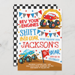 Convite Aniversário do Monster Truck