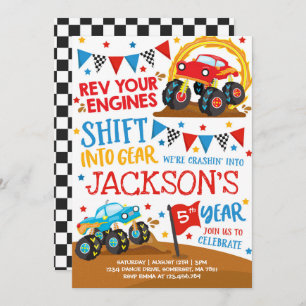 Convite Aniversário do Monster Truck