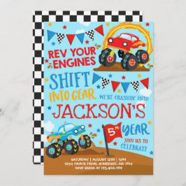 Convite Aniversário do Monster Truck