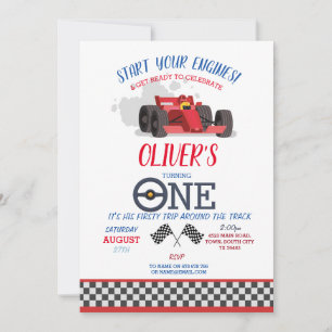 Convite Aniversário do Motorista de Automóveis de Corrida