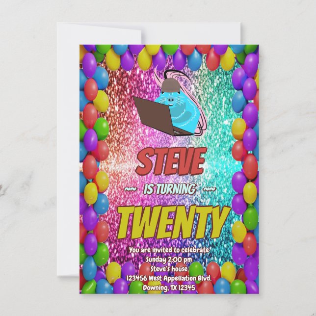 Convite Aniversário do Naughrel Internet Party (Frente)