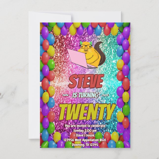 Convite Aniversário do Naughrel Internet Party (Frente)