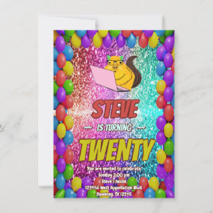 Convite Aniversário do Naughrel Internet Party