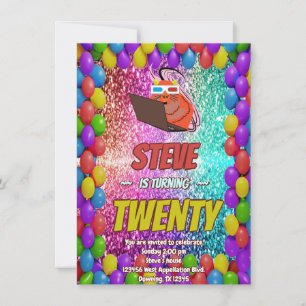 Convite Aniversário do Naughrel Internet Party