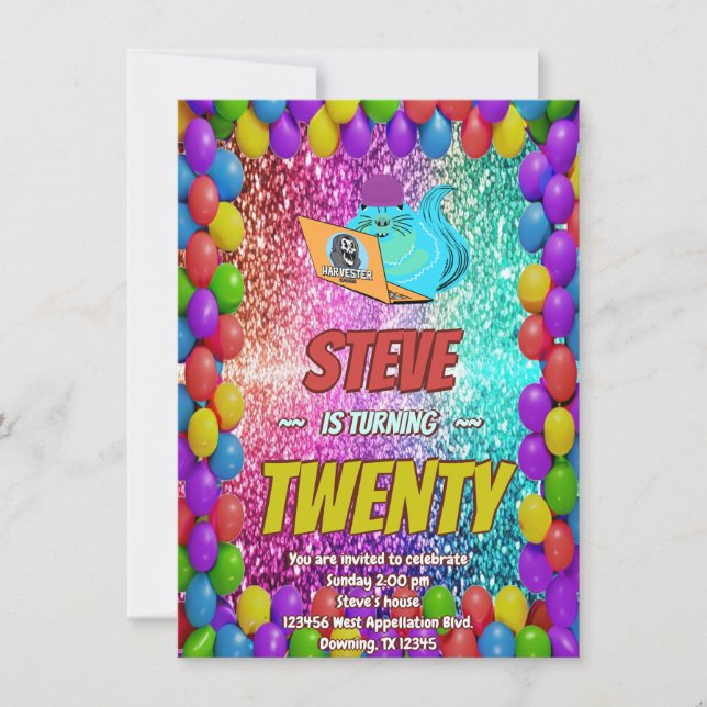 Convite Aniversário do Naughrel Internet Party (Frente)