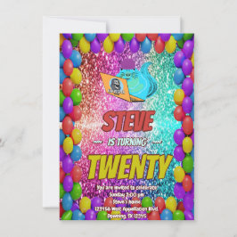 Convite Aniversário do Naughrel Internet Party