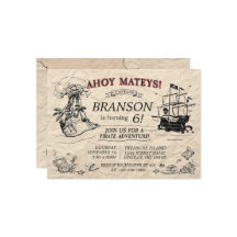 Aniversário do navio pirata da Vintage personaliza
