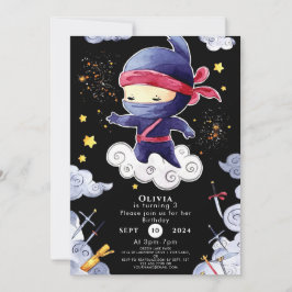 Convite Aniversário do Ninja Personalizado