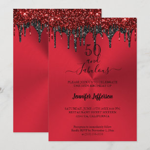 Convite Aniversário do Núcleo Vermelho Metálico