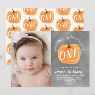 Convite Aniversário do outono da abóbora da queda do