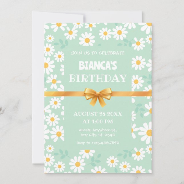 CONVITE ANIVERSÁRIO DO PADRÃO DA FLOR (Frente)