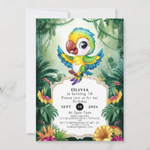 Aniversário do Papagaio Mágico Simples