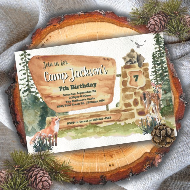 Convite Aniversário do Parque Nacional do Woodland (Criador carregado)