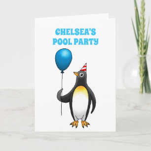 Convite Aniversário do Partido da Piscina de Verão dos Pin