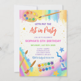 Convite Aniversário do Partido de Pintura do Partido da Ar