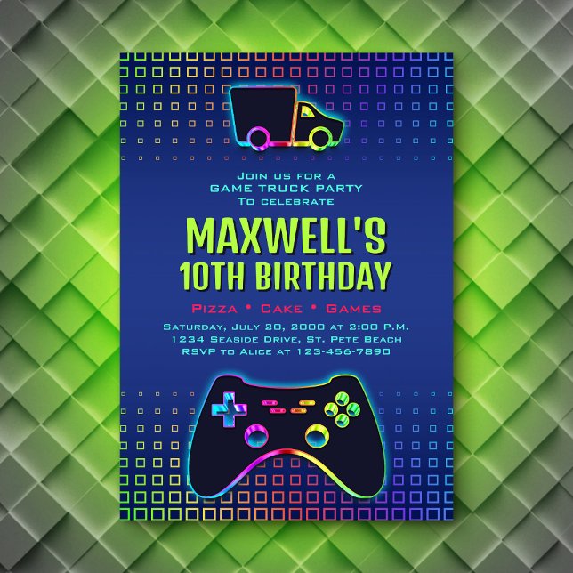 Convite Aniversário do Partido dos Caminhões de Jogo para  (Criador carregado)