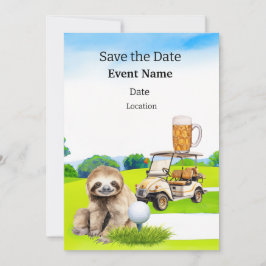 Convite Aniversário do Partido Golf Guarde Data para o Gol