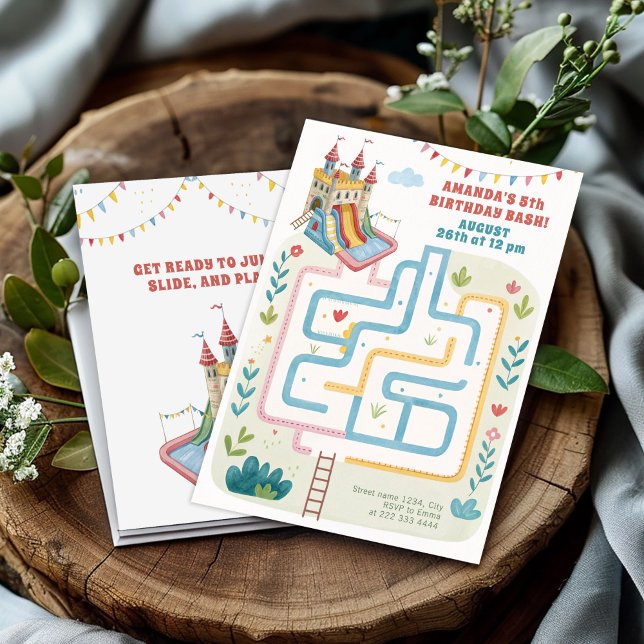 Convite Aniversário do Partido Inflável (Criador carregado)