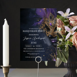 Convite Aniversário do Partido Mascarada das Escuras e Rox