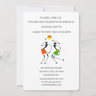 Convite Aniversário do Partido Moderno Abstrato Sunset