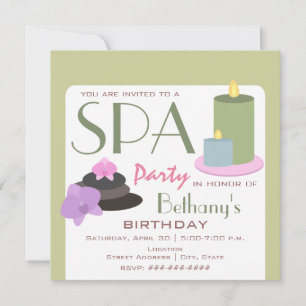 Convite Aniversário do Partido Spa - Orquídeas de Velas 