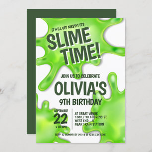 Convite Aniversário do Partido Verde Slime
