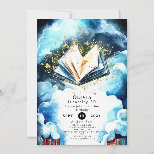 Convite Aniversário do Pastel Encantado Diversão (Frente)