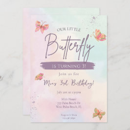 Convite Aniversário do Pastor da Borboleta da Pequena Borb