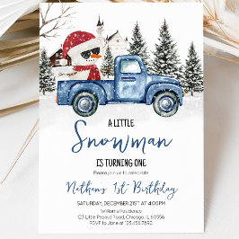 Convite Aniversário do Pequeno Boneco de Neve