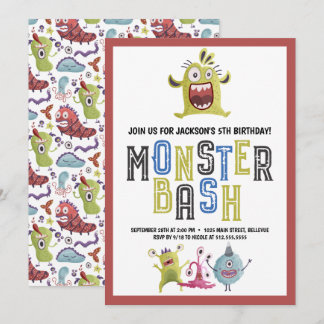 Convite Aniversário do Pequeno Monstro