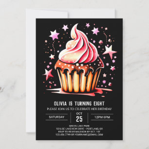 Convite Aniversário do Pequeno Muffin Delight Girl