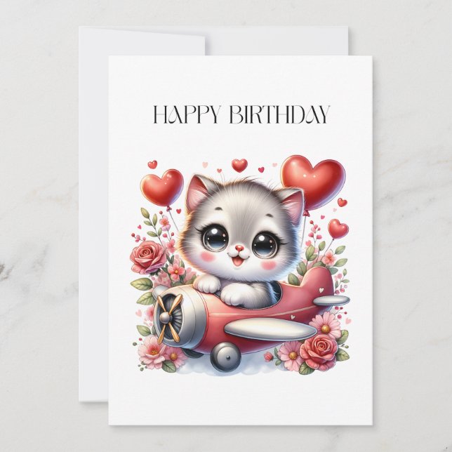 Convite Aniversário do Piloto de Gatinhos (Frente)