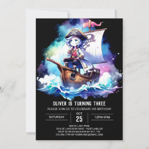 Convite Aniversário do Pirata de Modelo Encantado