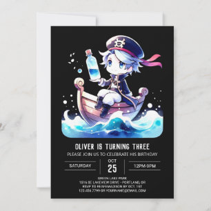 Convite Aniversário do Pirata de Modelo Encantado