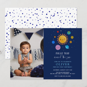 Convite Aniversário do Planeta Primeira Viagem em Torno d