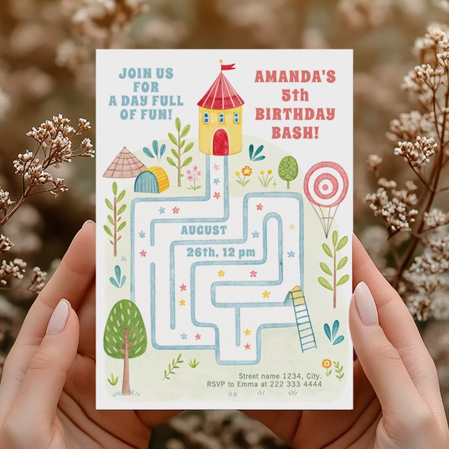 Convite Aniversário do Playground Interior Infantil (Criador carregado)