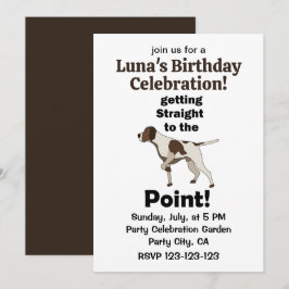Convite Aniversário do Pointer Inglês: Vá Direto ao Ponto
