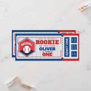 Convite aniversário do primeiro ano de entrada no beisebol